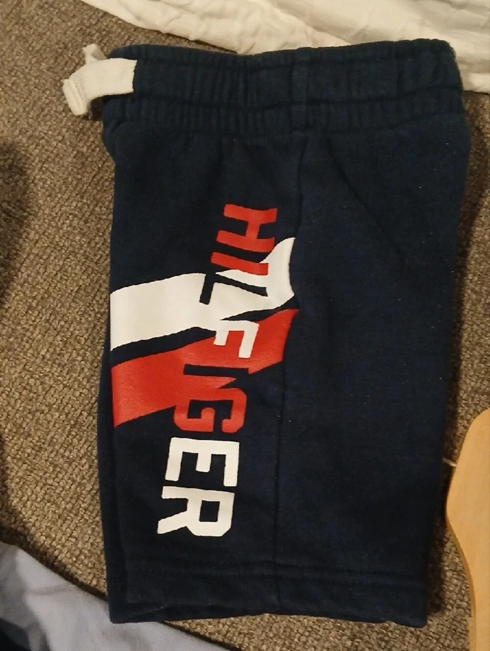 Ralph Lauren Navy Cotton Pull-On Shorts with Red Pony